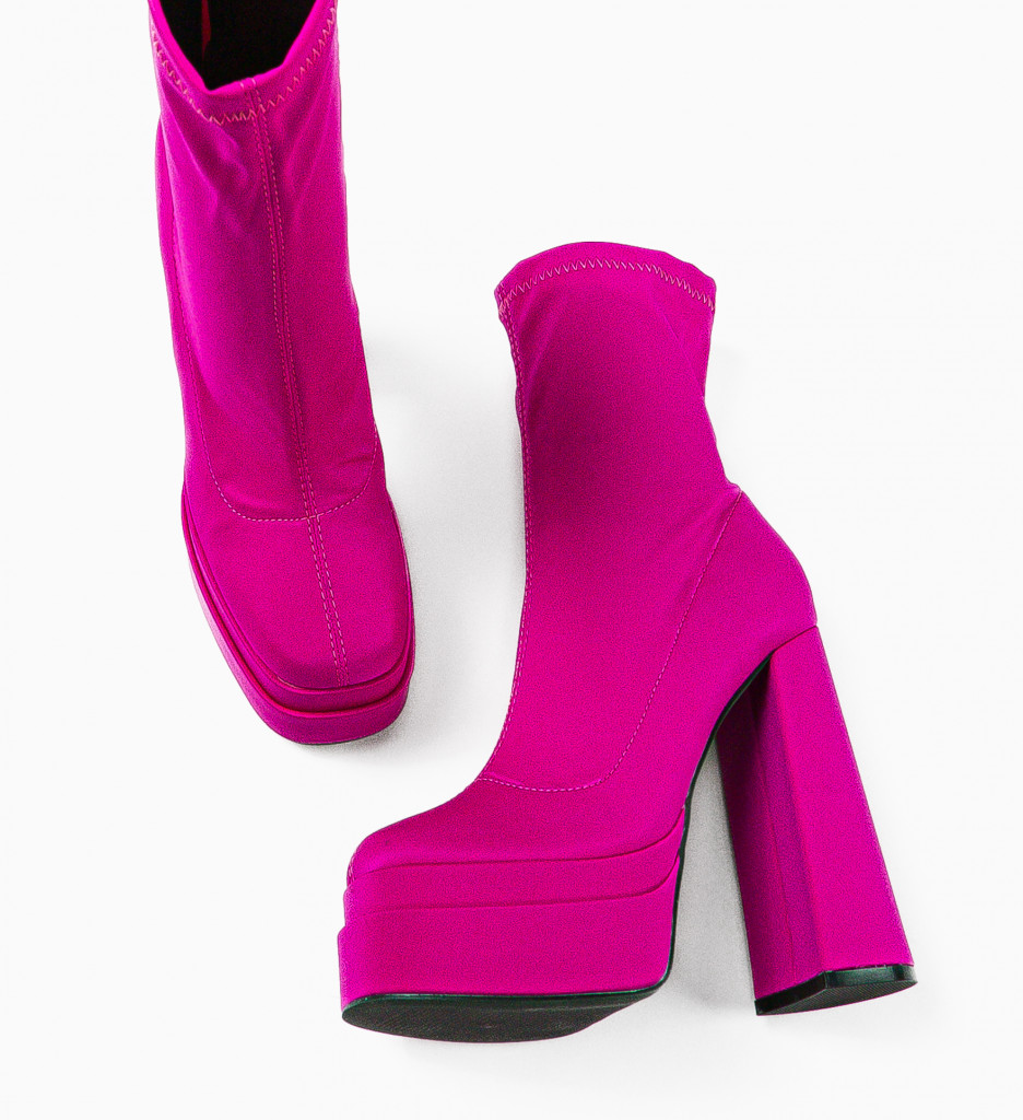 Botine dama Platona Fuchsia - 5 | YEO