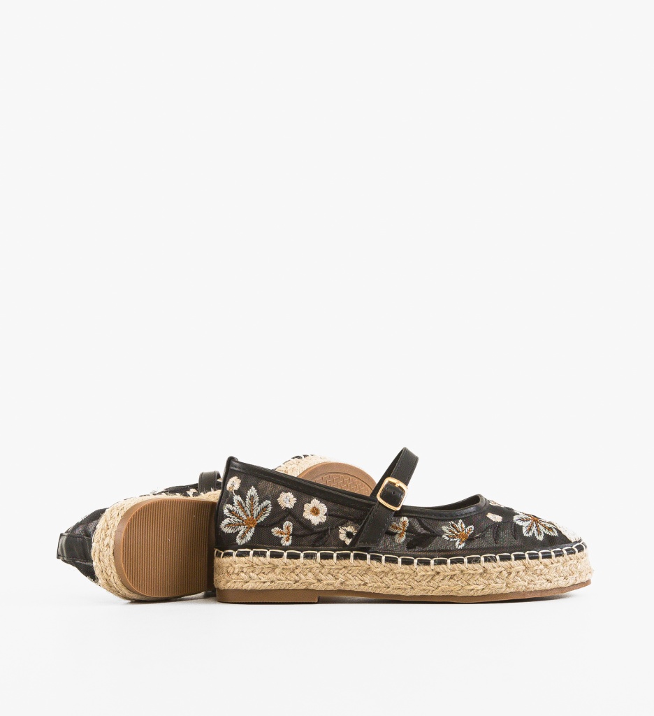 Espadrile dama Mason Negre - 3 | YEO