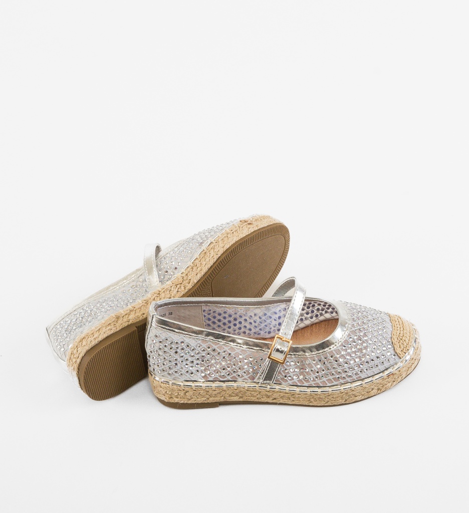 Espadrile dama Vera Argintii - 4 | YEO