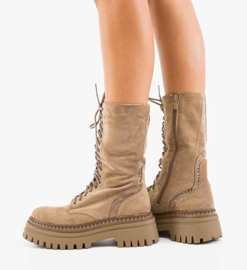 Ghete dama Roisin Khaki - 2 | YEO