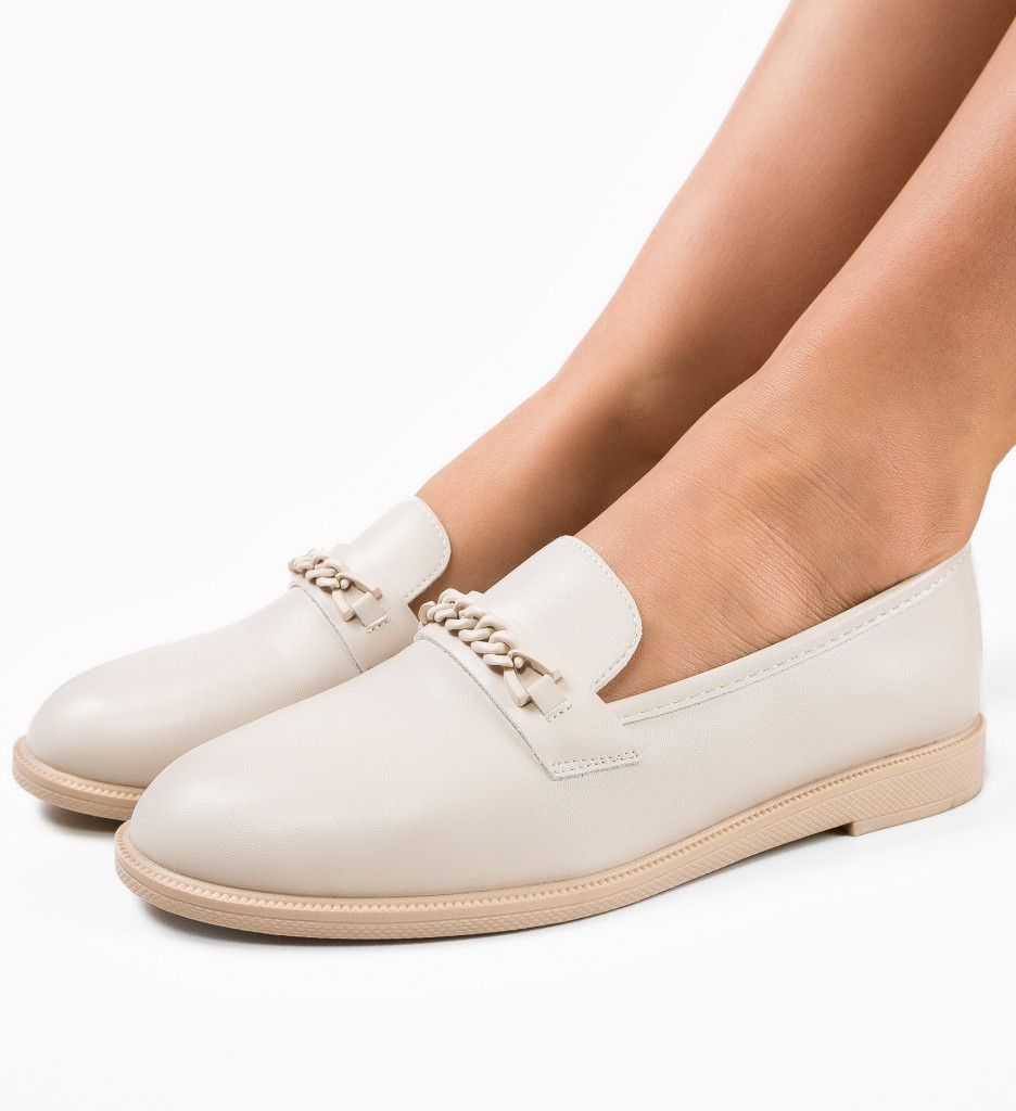 Pantofi casual dama Kalanz Bej