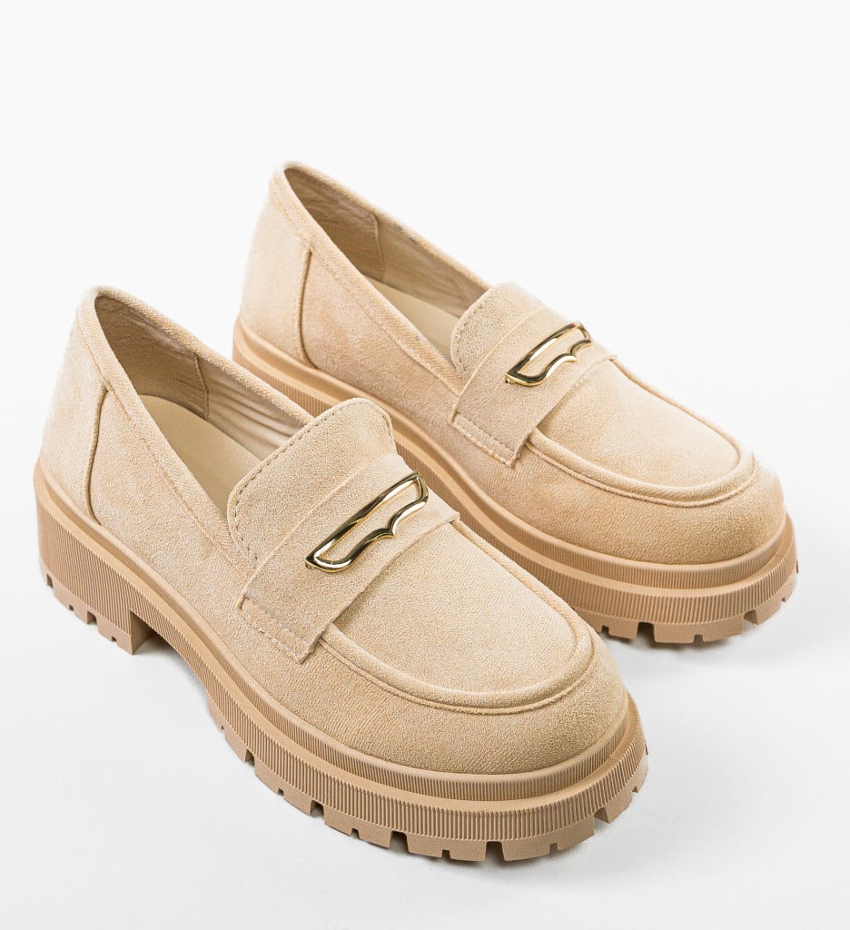 Pantofi Casual Jenny Bej - 5 | YEO