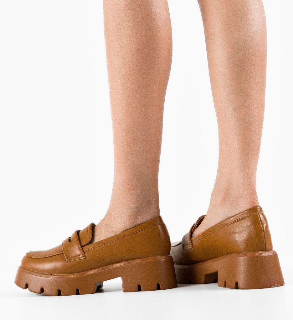 Pantofi Casual Lea Camel - 3 | YEO