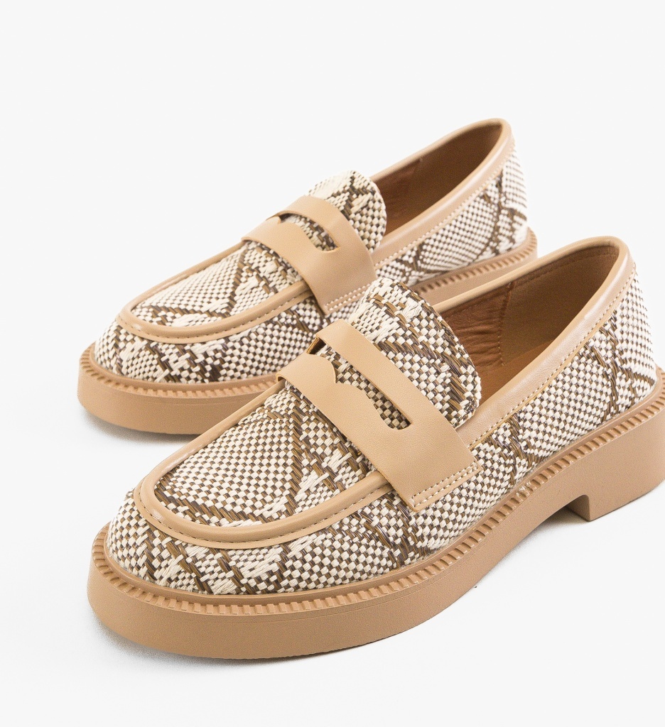 Pantofi Casual Mikael Khaki - 4 | YEO