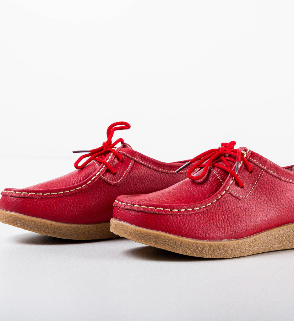 Pantofi Casual Niko Rosii - 5 | YEO