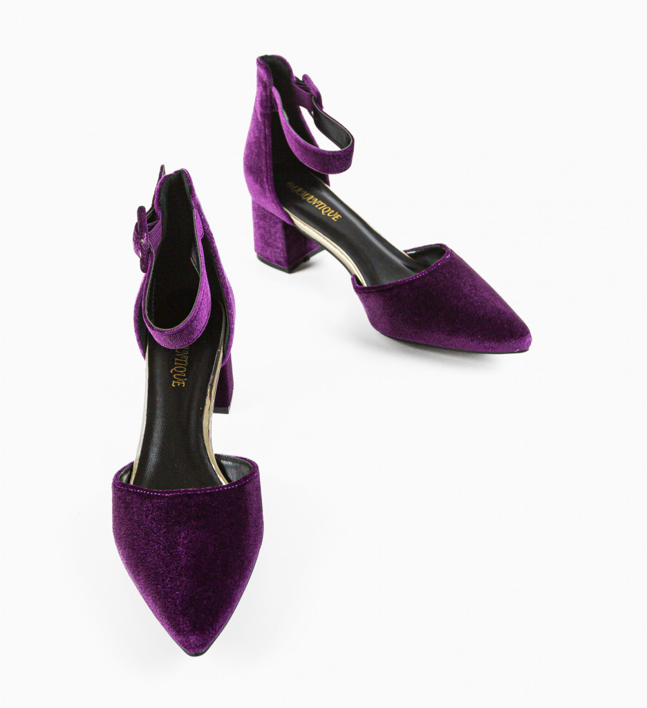 Poze Pantofi cu toc Saif Mov depurtat.ro 