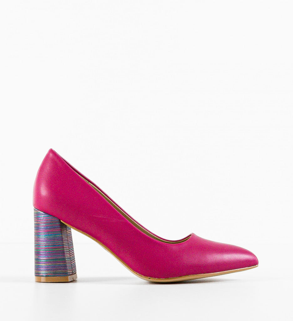 Pantofi cu toc Tuka Fuchsia - 3 | YEO