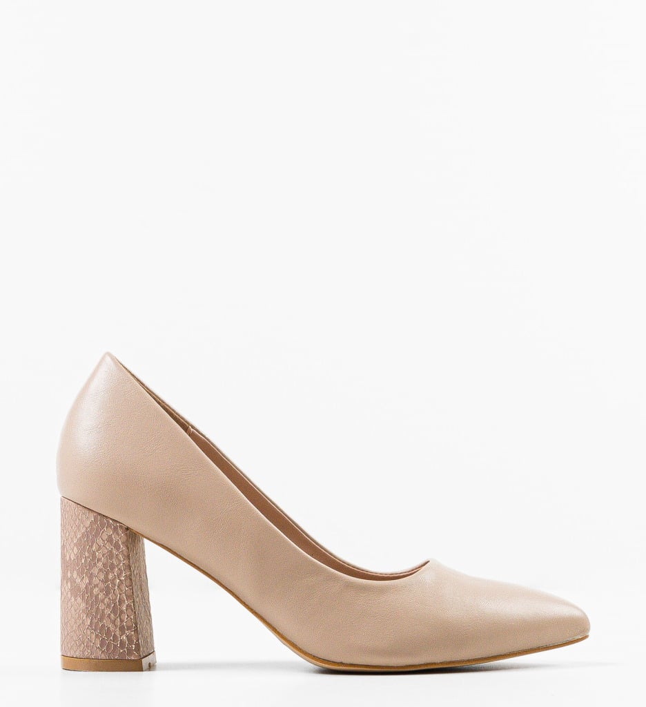 Pantofi cu toc Tuka Nude - 3 | YEO