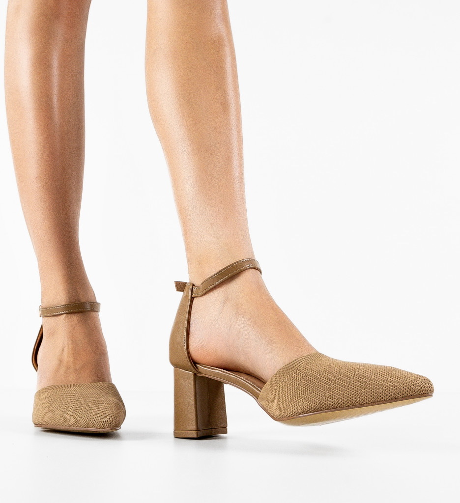 Pantofi dama Azaan Khaki - 1 | YEO