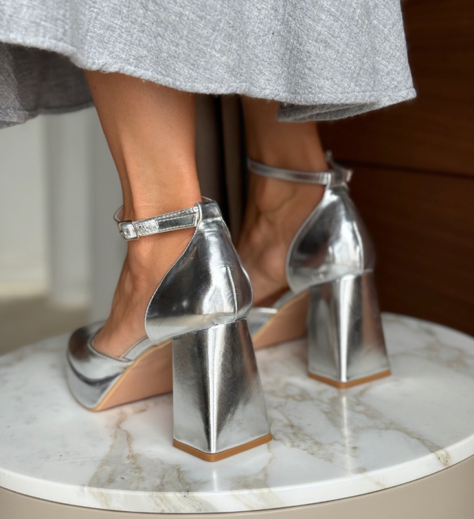 Pantofi dama Kausar Argintii - 1 | YEO