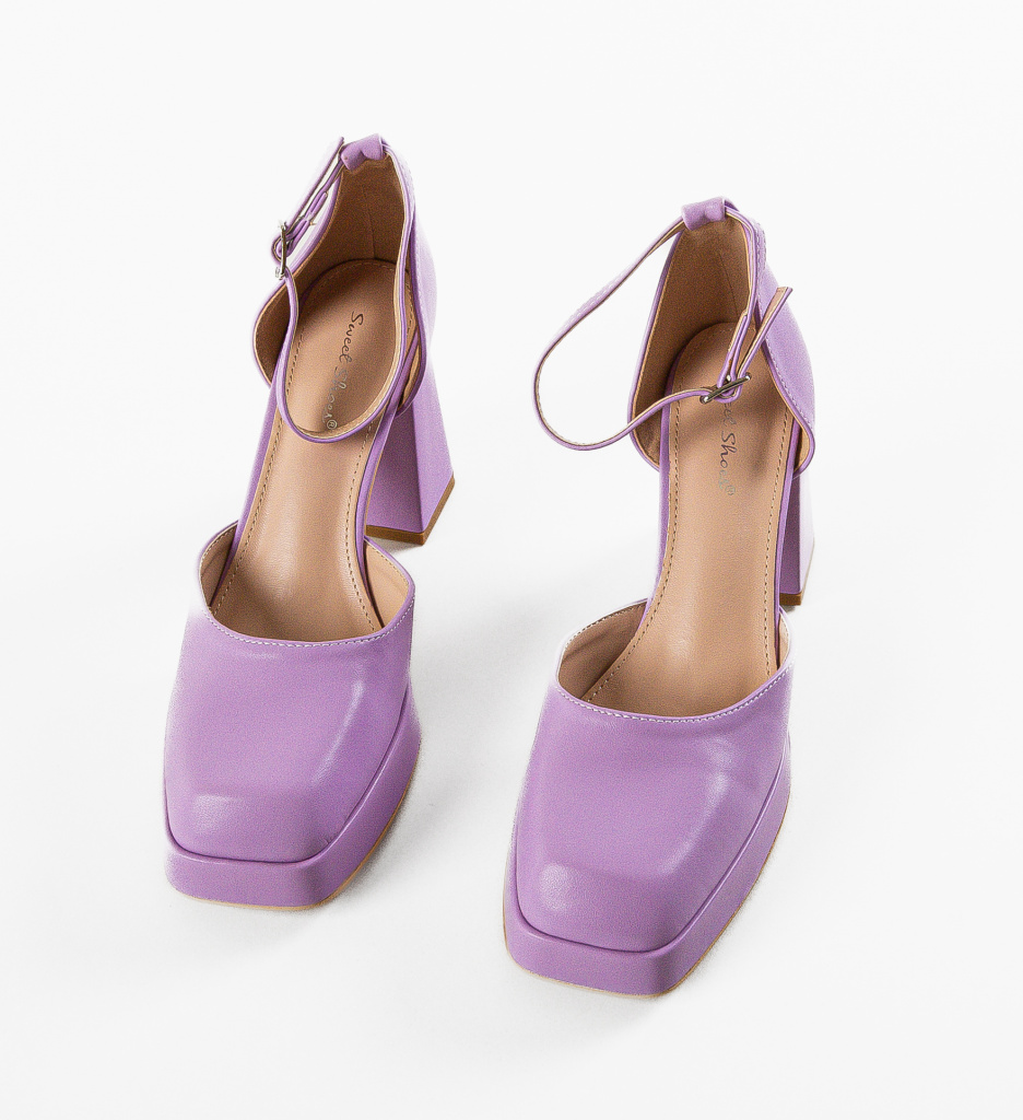 Pantofi dama Kausar Mov - 5 | YEO
