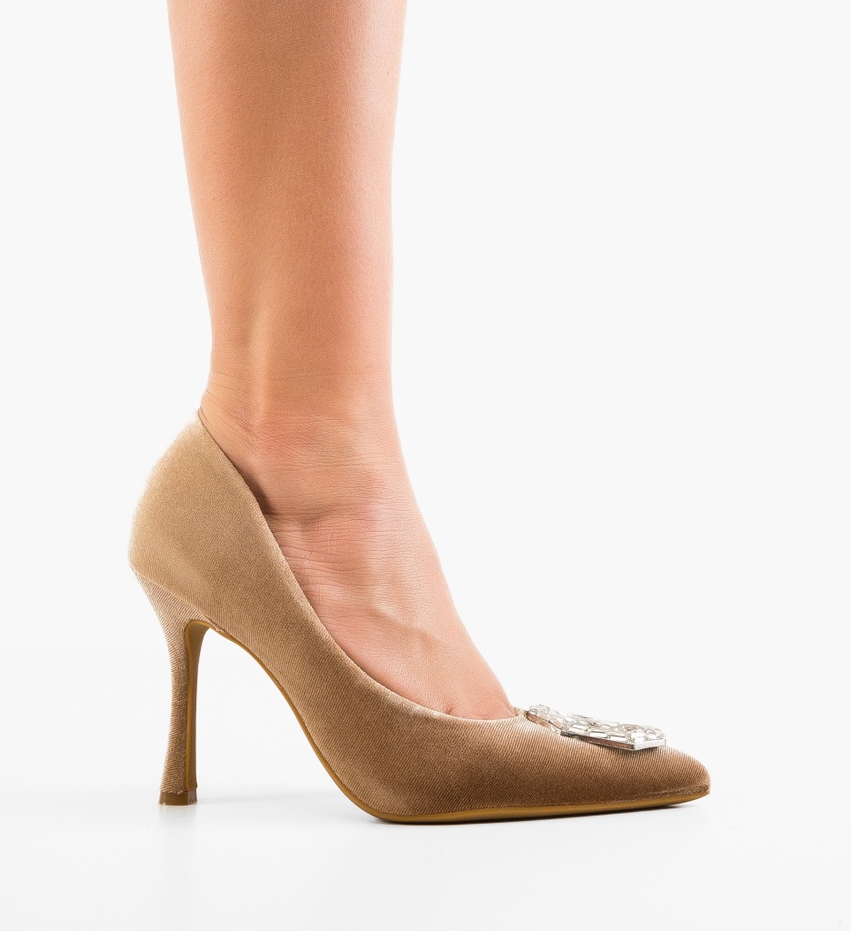 Pantofi dama Kreb Bej - 4 | YEO
