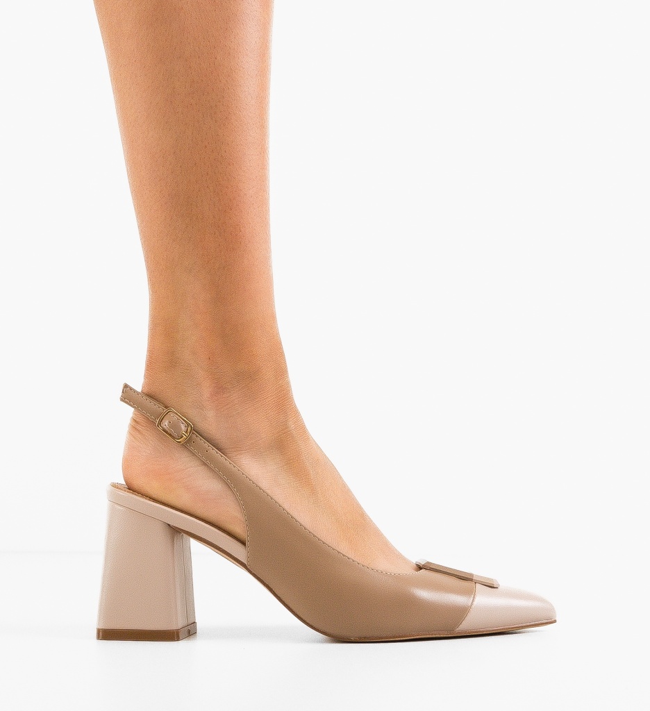 Pantofi dama Sandy Khaki - 5 | YEO