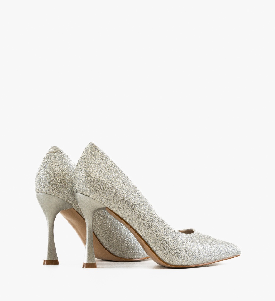 Pantofi stiletto dama Bridie Argintii - 1 | YEO