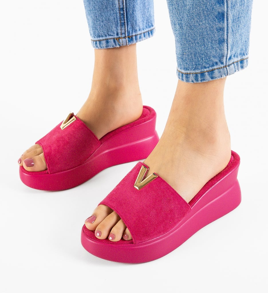 Papuci dama Bieltan Fuchsia - 3 | YEO