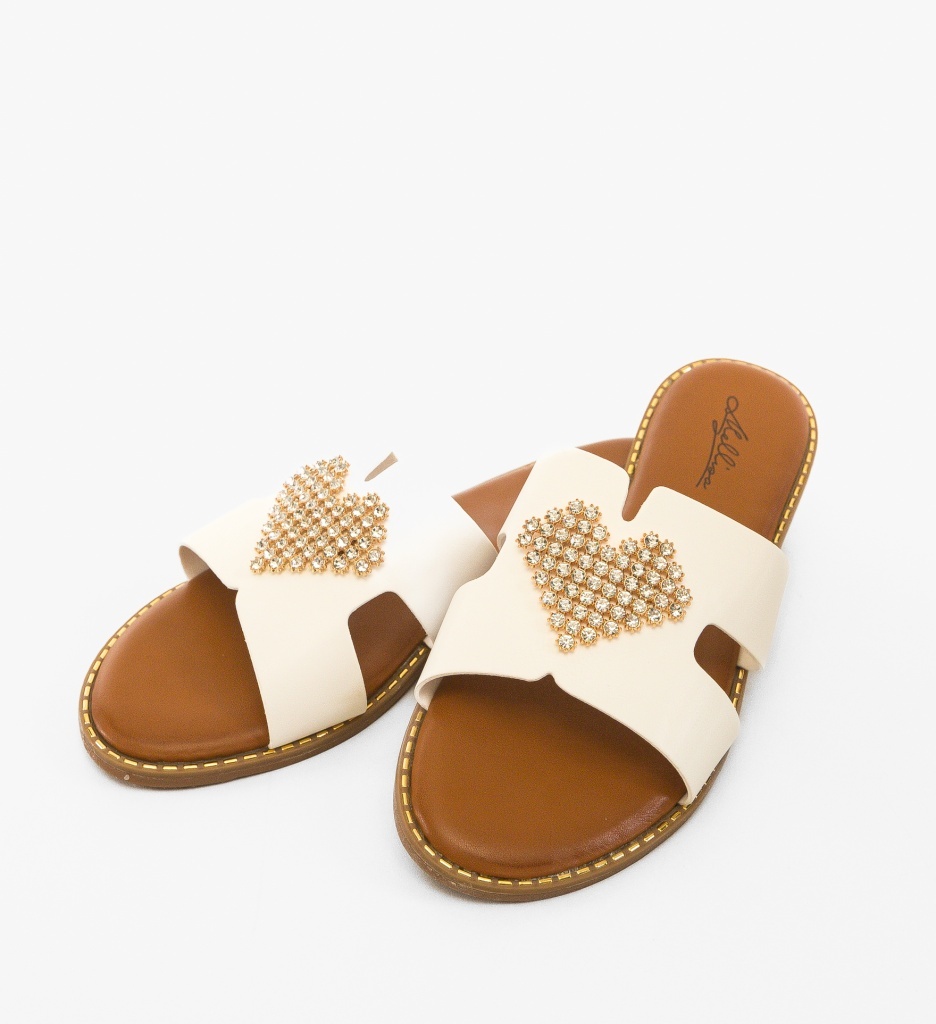 Papuci dama Lovely Albi - 1 | YEO