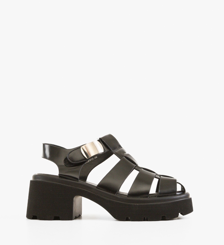 Sandale cu toc Carisi Negre - 2 | YEO
