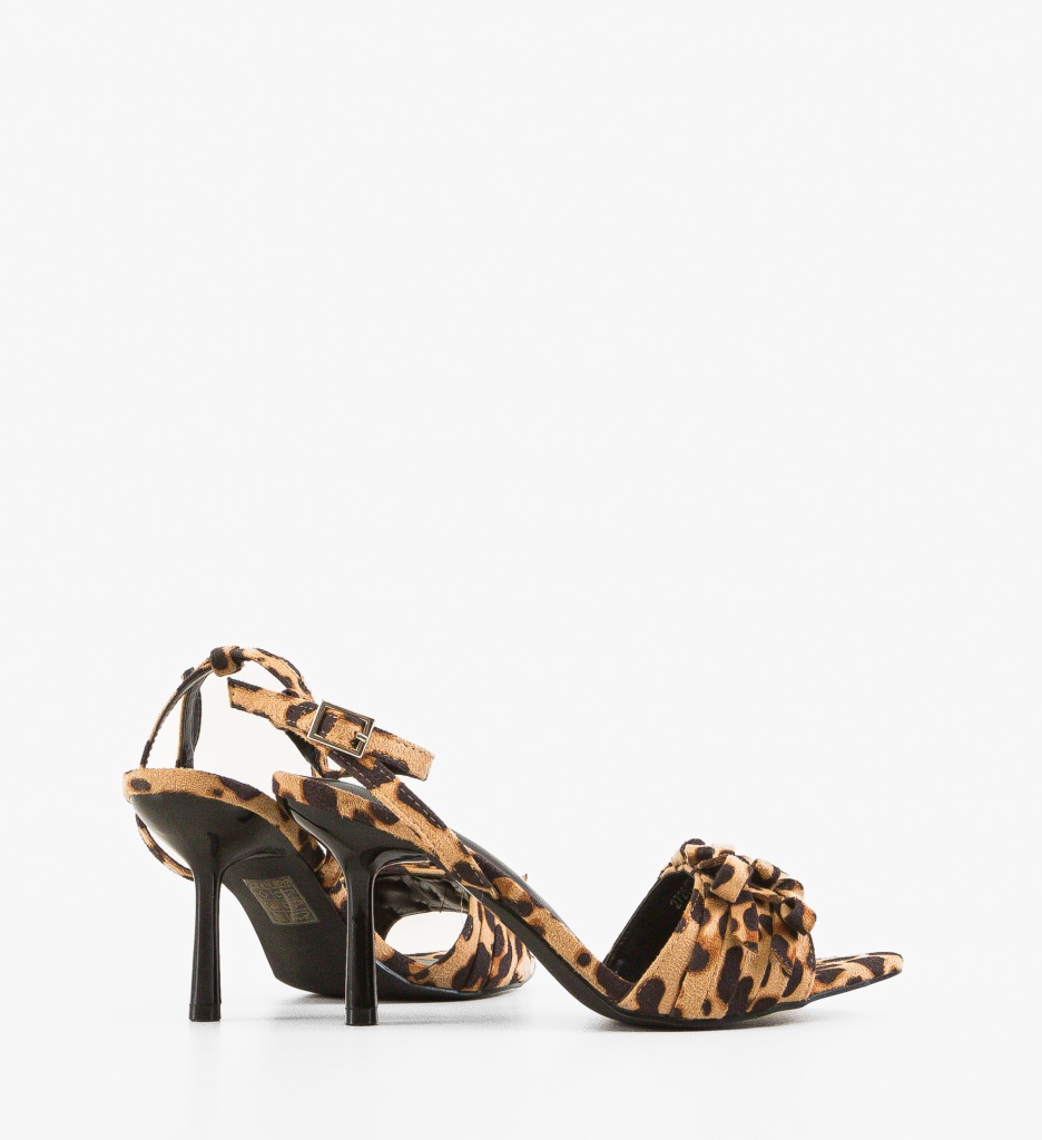 Sandale cu toc Devon Animal Print - 1 | YEO