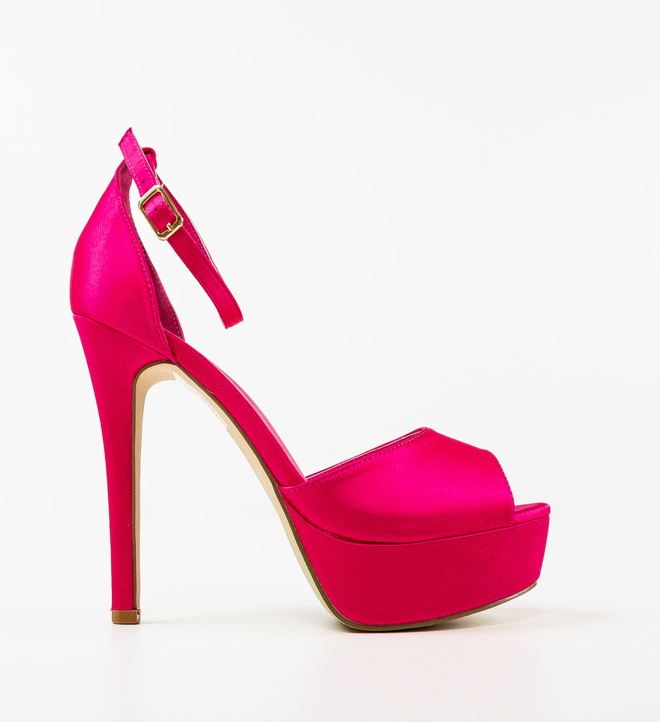 Sandale cu toc Euandro Fuchsia - 2 | YEO