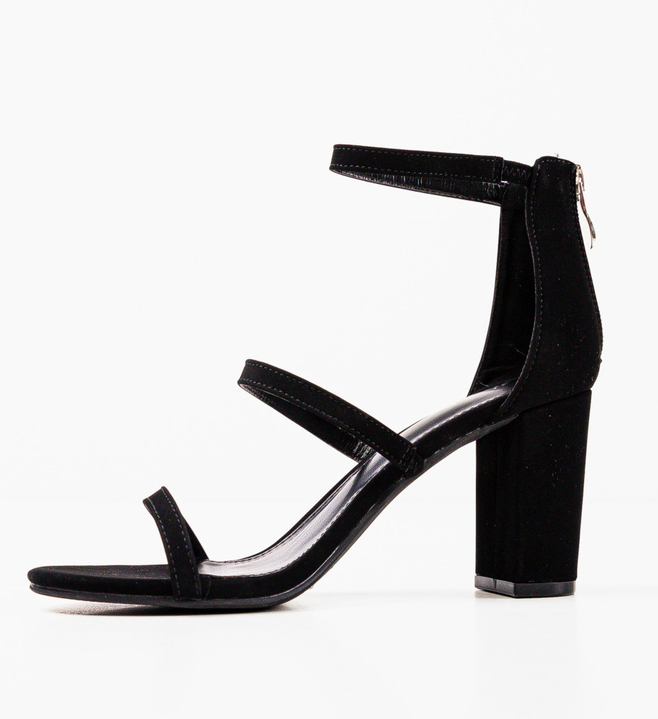 Poze Sandale cu toc Hazel Negre depurtat.ro 