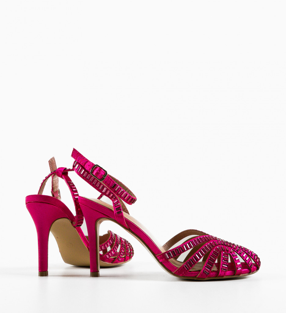 Sandale cu toc Ramire Fuchsia - 5 | YEO