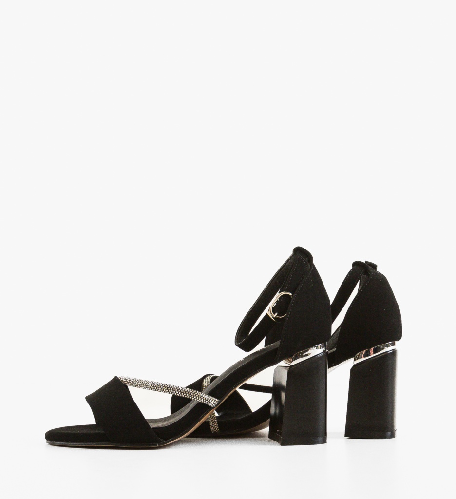 Sandale cu toc Sanfor Negre - 4 | YEO