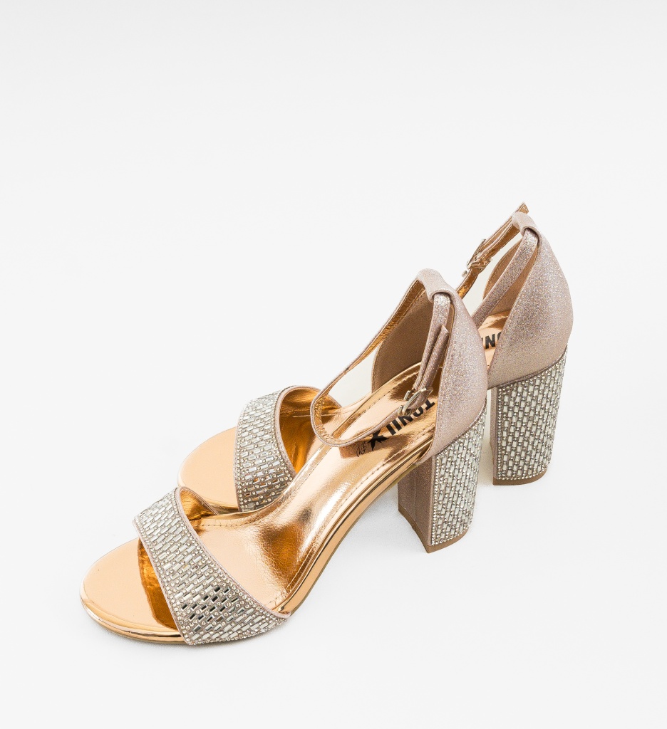 Sandale cu toc Sigma Roze - 4 | YEO
