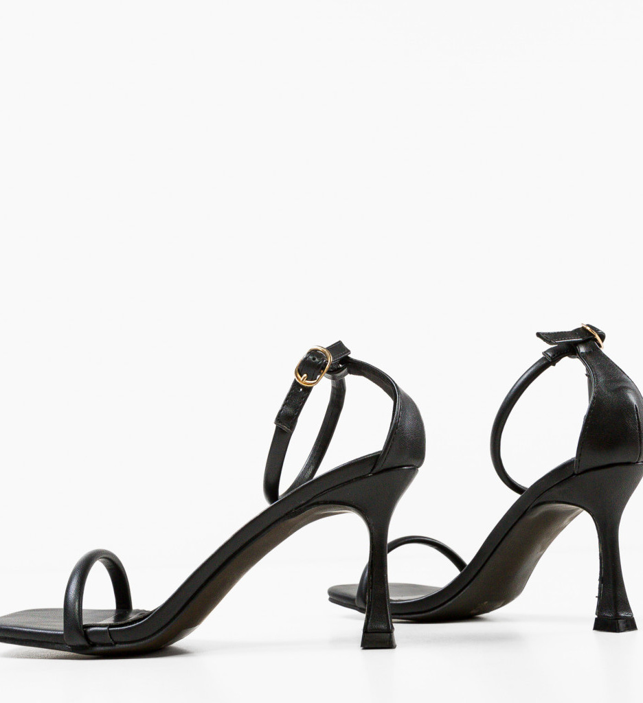 Sandale cu toc Sykes Negre - 5 | YEO