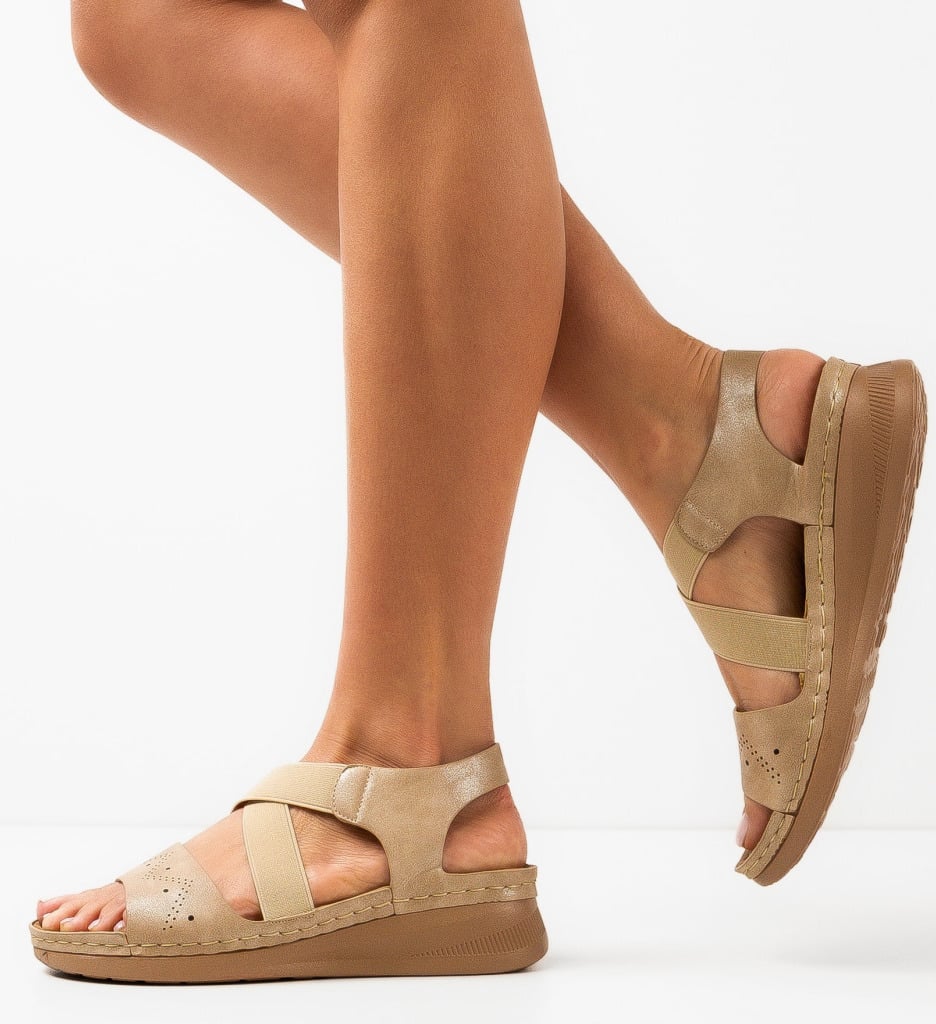 Sandale dama Benton Khaki - 2 | YEO