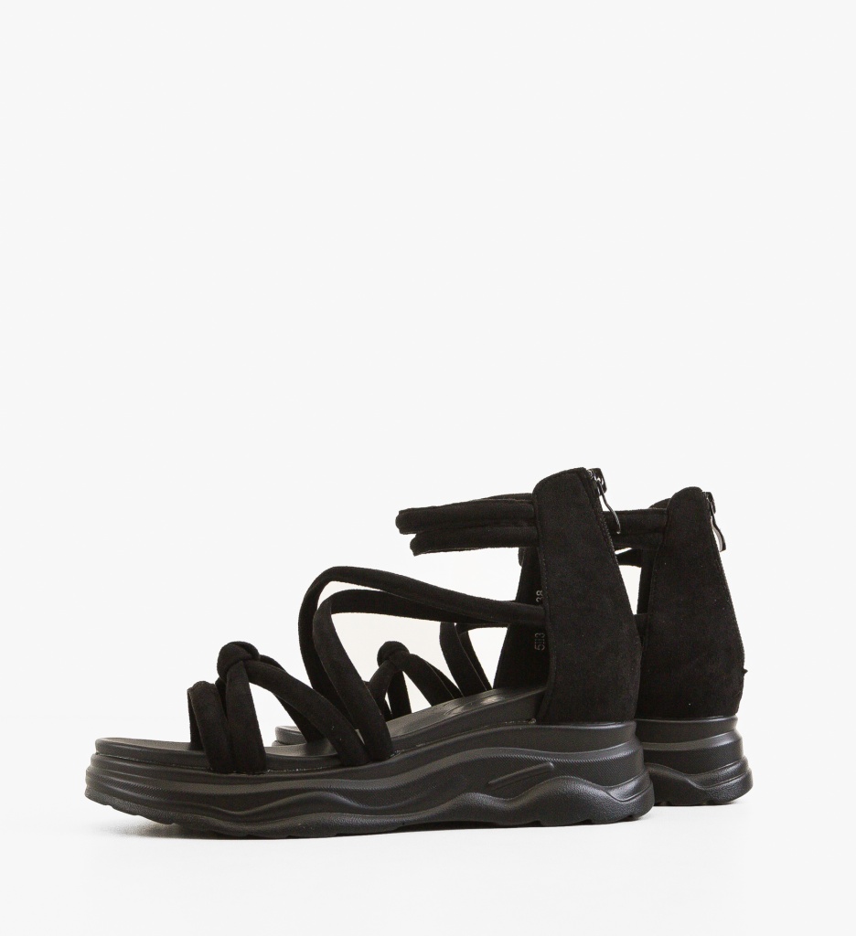 Sandale dama Sanigary Negre - 4 | YEO