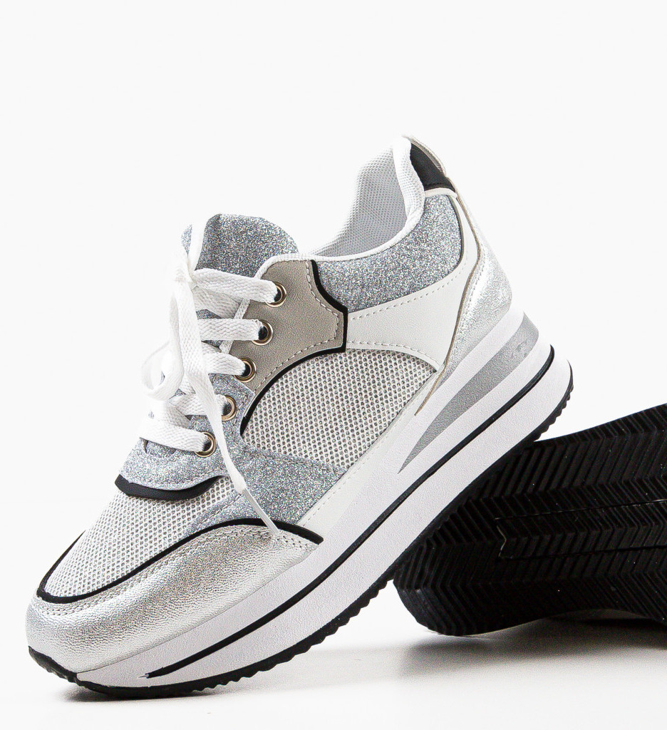 Poze Sneakers dama Assumpcio Argintii depurtat.ro 