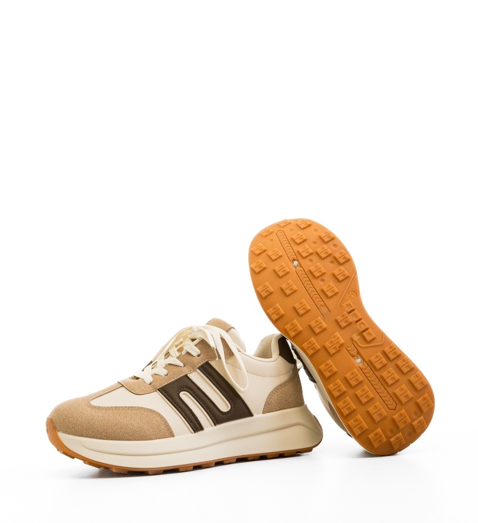 Sneakers dama Bahman Khaki - 3 | YEO