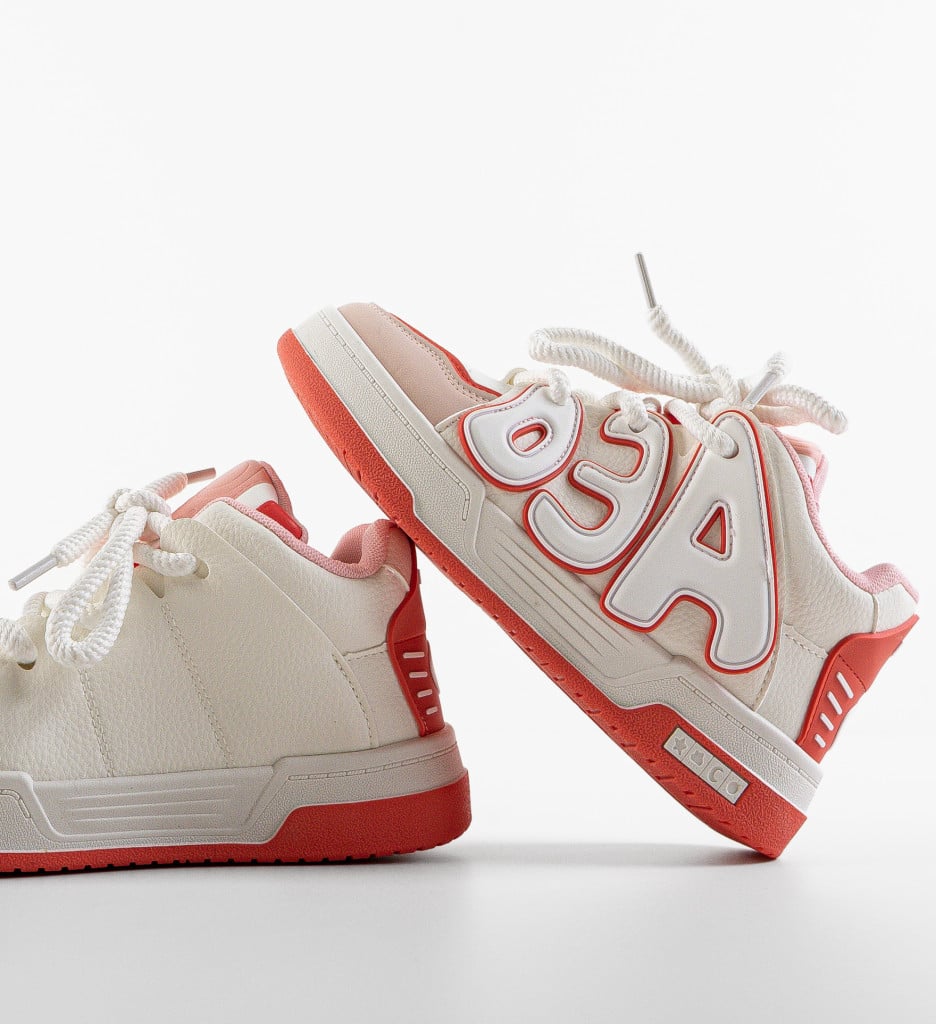 Sneakers dama Bailey Portocalii - 2 | YEO