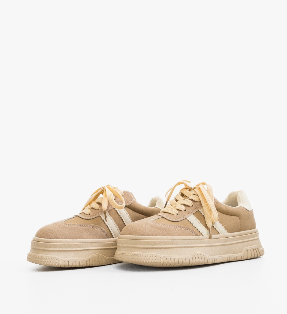 Sneakers dama Carlas Bej - 5 | YEO