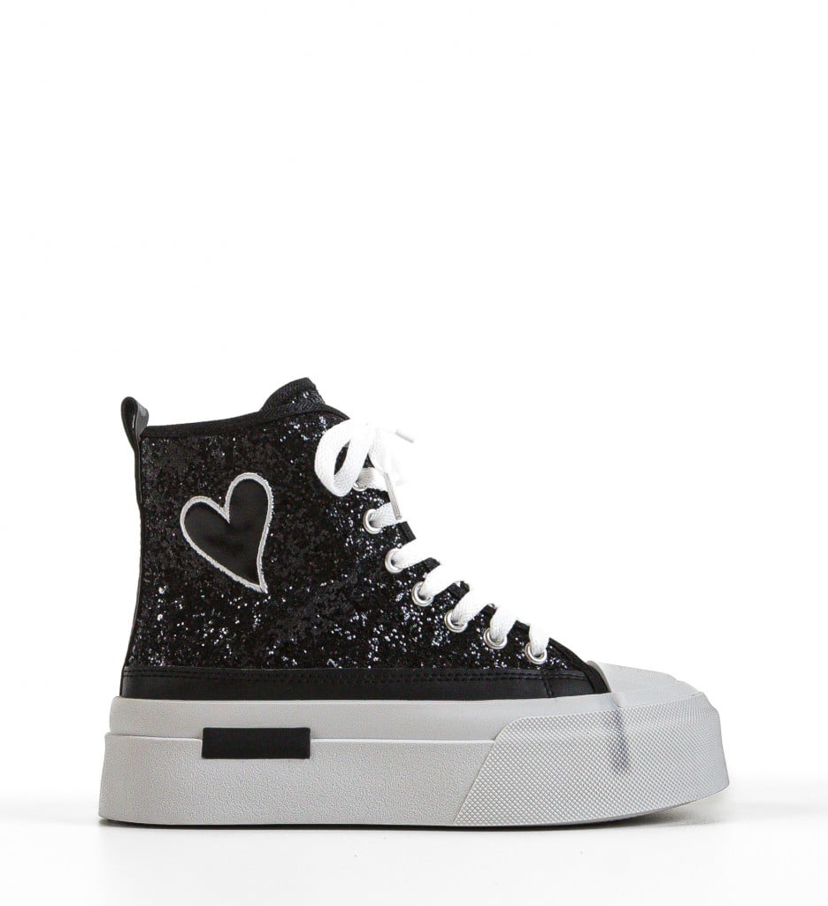 Sneakers dama Cuore Negri - 4 | YEO