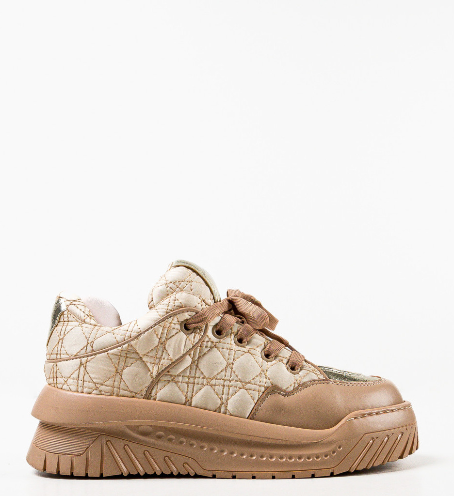 Sneakers dama Gaston Bej - 4 | YEO