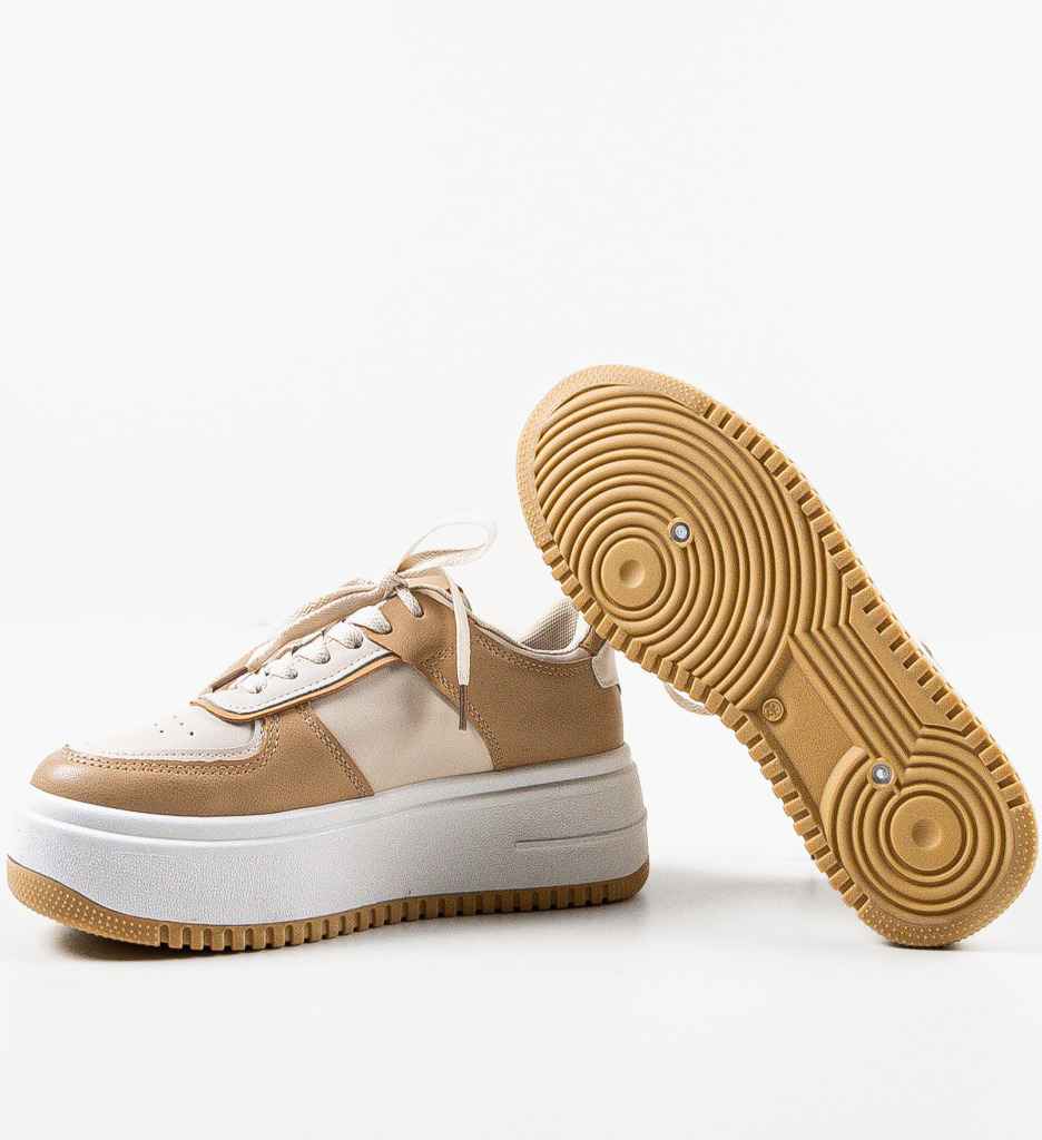 Poze Sneakers dama Hughes Bej depurtat.ro 