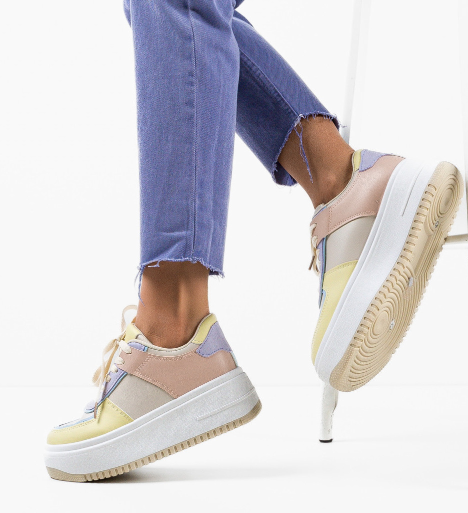 Sneakers dama Hughes Galbeni - 3 | YEO