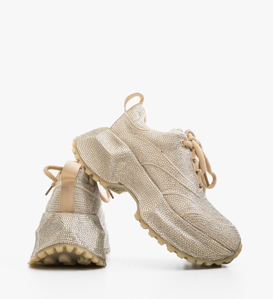 Sneakers dama Juanita Bej - 5 | YEO