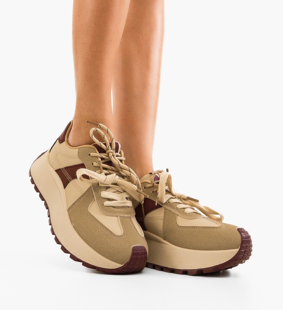 Sneakers dama Kanne Khaki - 2 | YEO