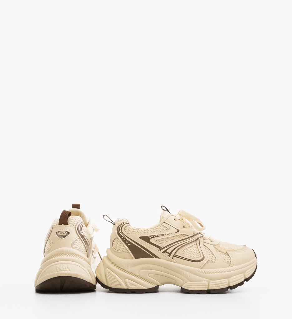 Sneakers dama Liisa Bej 2 - 3 | YEO