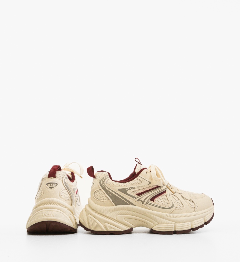 Sneakers dama Liisa Bej - 3 | YEO