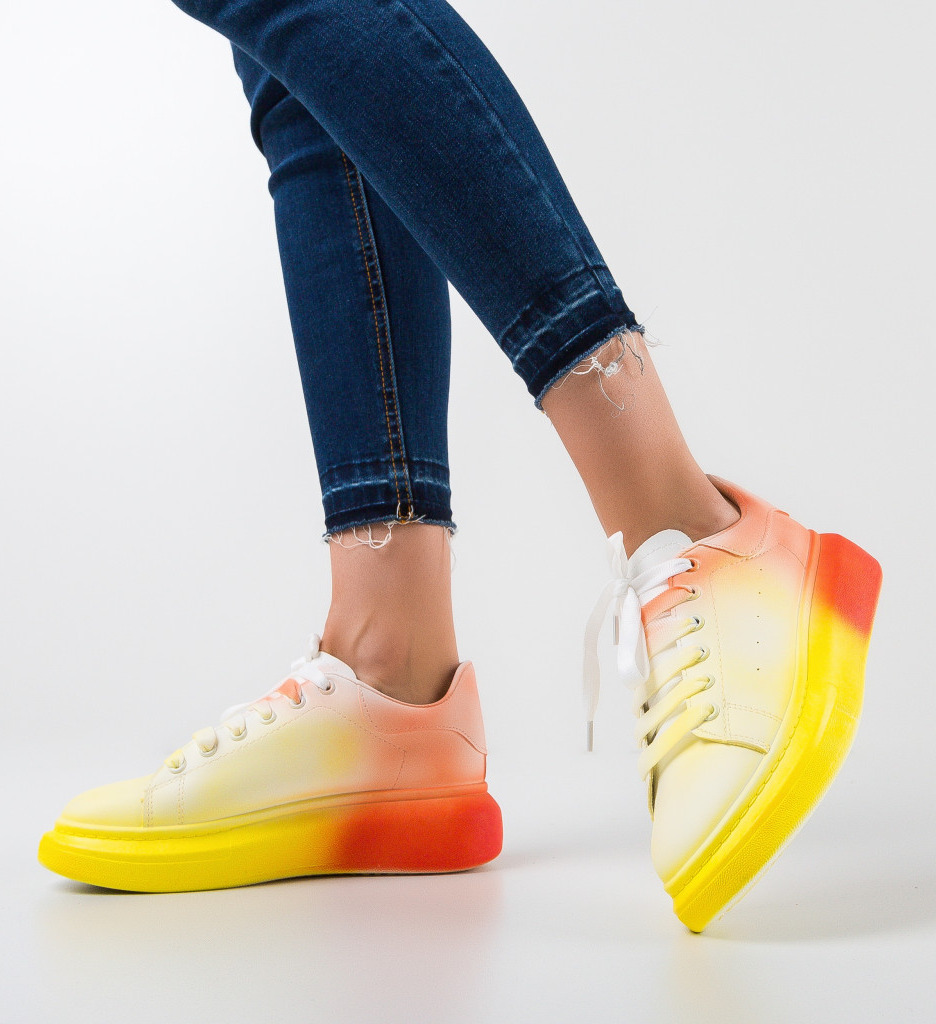 Sneakers dama Lucay Galbeni