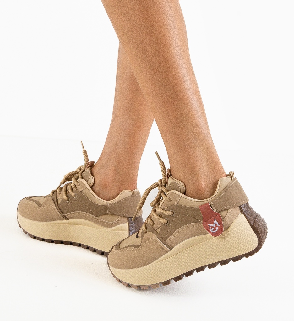 Sneakers dama Mordian Khaki - 3 | YEO