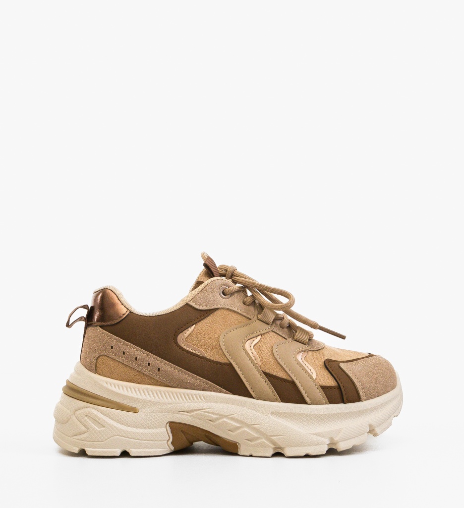 Sneakers dama Noor Khaki - 5 | YEO