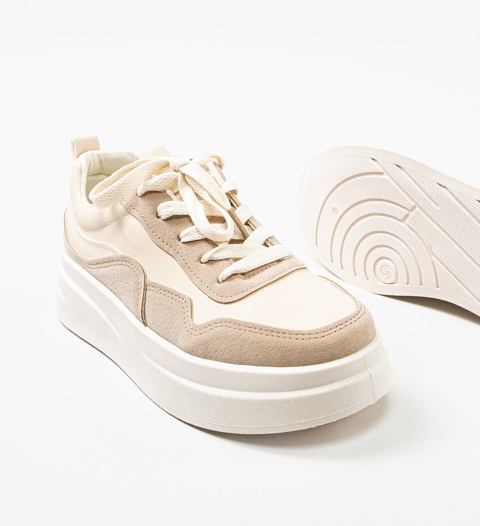 Sneakers dama Oradela Bej - 5 | YEO