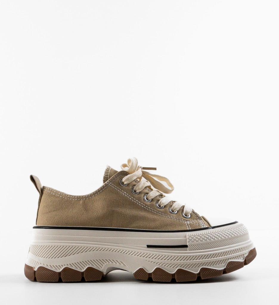 Sneakers dama Ponce Khaki - 3 | YEO