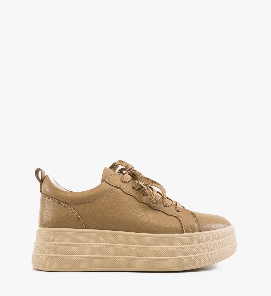 Sneakers dama Praka Bej - 4 | YEO