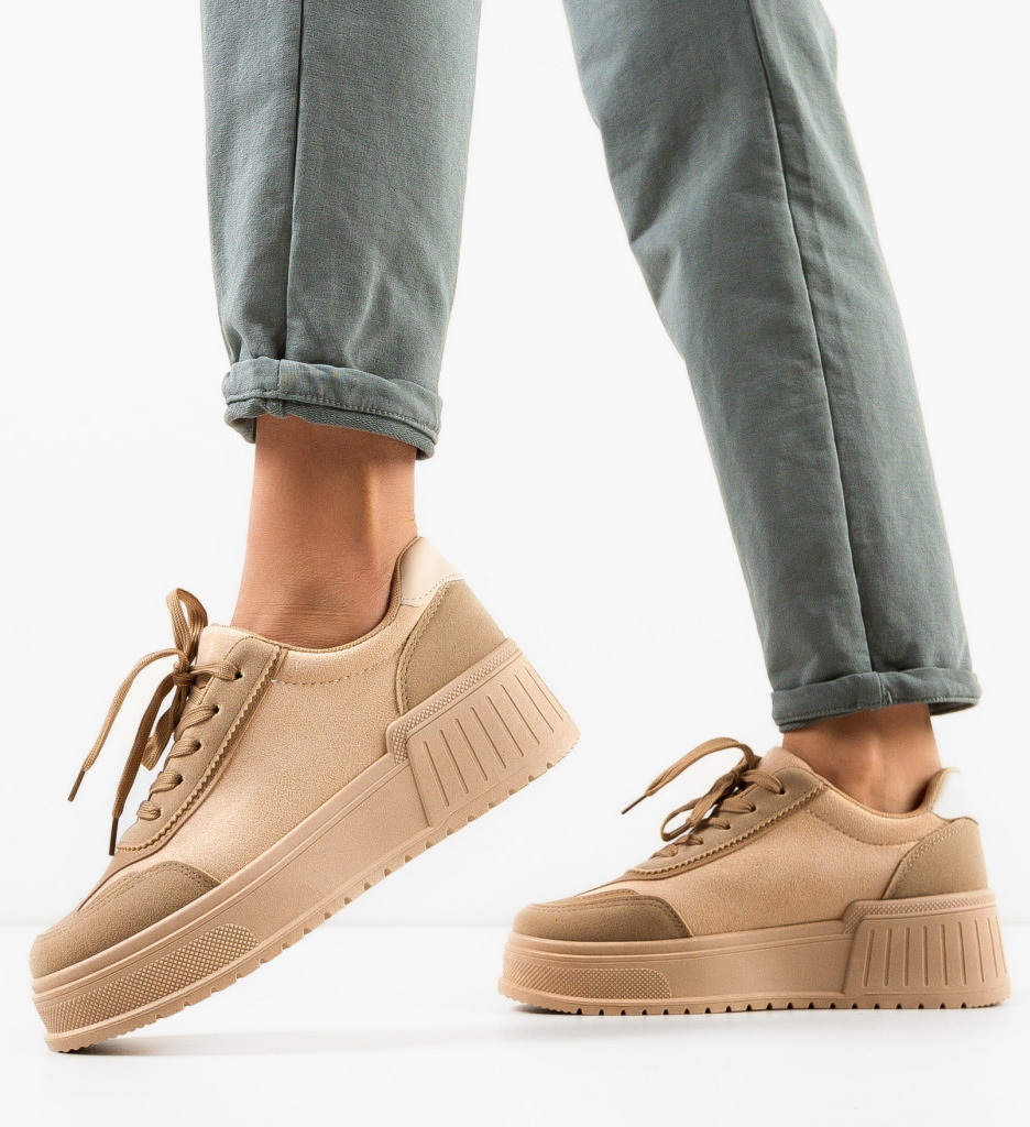 Sneakers dama Sebastian Khaki - 2 | YEO