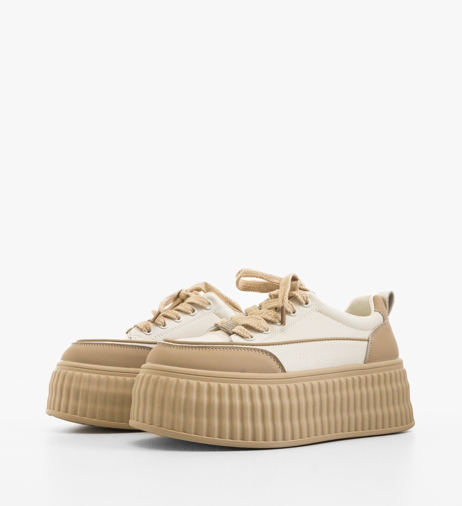 Sneakers dama Staty Bej - 4 | YEO